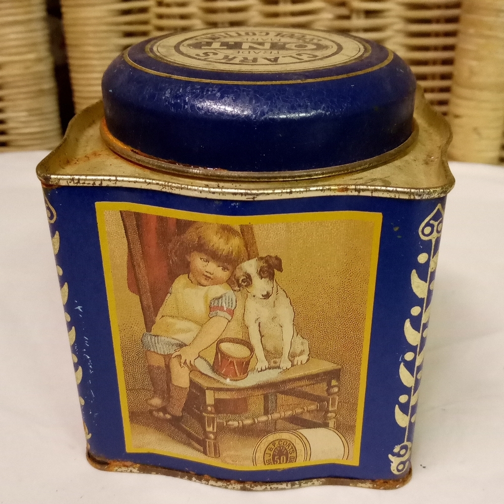 Vintage Coats & Clark's Mill End Spool Cotton Tin, Metal, Can ,Gift or Storage